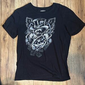 Edgy Black Skull Graphic Tee